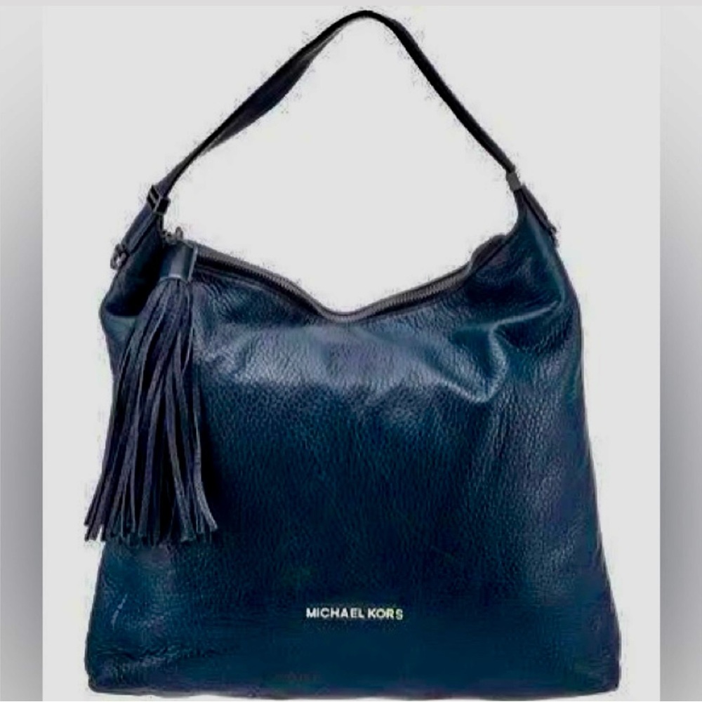 Michael Kors Large Bedford Tassel Pebbled Shoulder Bag